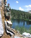 Maciej over the only one of the five lakes that we were able to find.